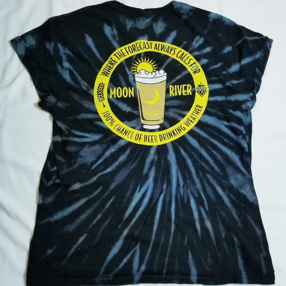 Moon River Brewing Company Savannah  Georgia Tie Dye T-Shirt Adult Large Beer - Picture 1 of 7